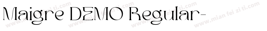 Maigre DEMO Regular字体转换